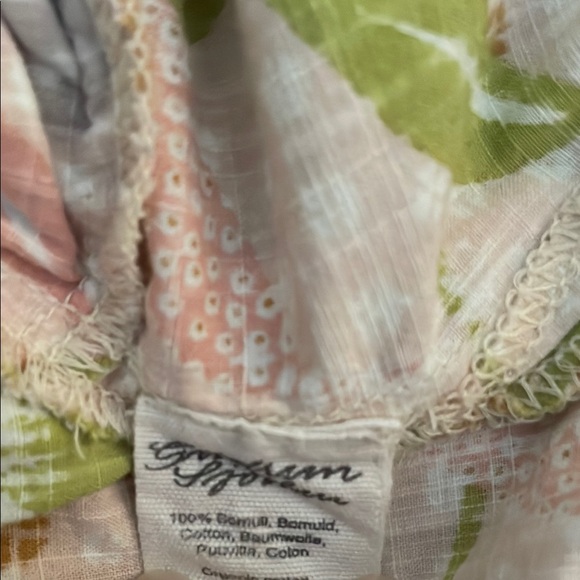 Green/ Pink 100% Organic Cotton Gudrun Sjoden Dress/ Tunic Sz M - Picture 5 of 5